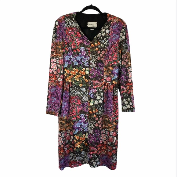 Vintage Dresses & Skirts - VINTAGE Westbury Fashions Floral Long Sleeve Dress